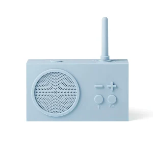 גרין קווין | רדיו ורמקול BT בצבע כחול בהיר, עמיד ללחות כולל כבל טעינה USB