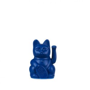 גרין קווין חנות מתנות: מיני חתול מזל- LUCKY CAT- כחול, פריט עיצובי.