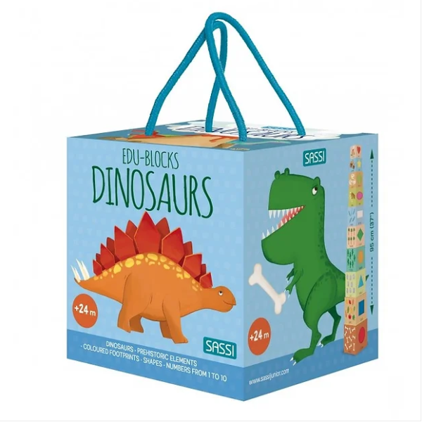 GREEN QUEEN | חנות מתנות: מגדל למידה - קוביות דינוזאורים. משחק התפתחות