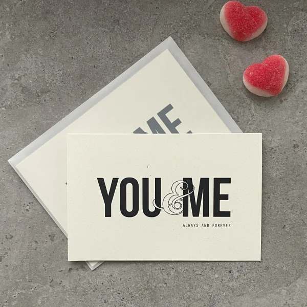 גרין קווין חנות אינטרנטית: כרטיס ברכה - YOU & ME