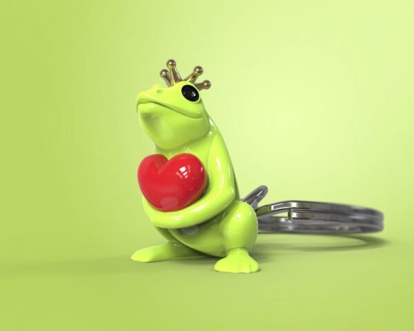 GREEN QUEEN מתנה קטנה: מחזיק מפתחות צפרדע ירוקה. מתנות לגבר