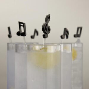 מקלות ערבוב לקוקטייל בצורת תווים – Green Queen