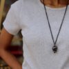 Green Queen | חנות מתנות: שרשרת אופנתית ארוכה גולגולת skull