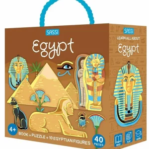 Green Queen: פאזל וספר - 40 חלקים מצריים עם חלקים ניצבים