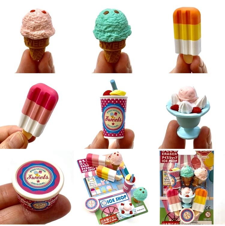 GREEN QUEEN מתנות קטנות: מחקים בצורות: חנות גלידה iwako