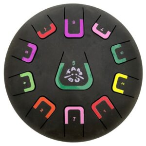 GREEN QUEEN מתנות: תוף לשונות לילדים 11 תווים, שחור Tambu