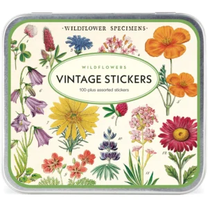 גרין קווין: מארז מדבקות בקופסת פח: Wildflowers