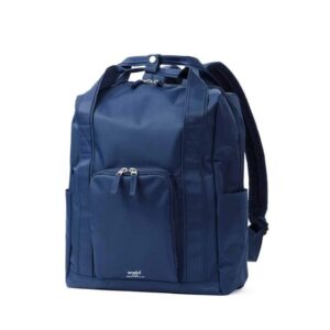 GREEN QUEEN: תיק גב CUBE נייבי 3383