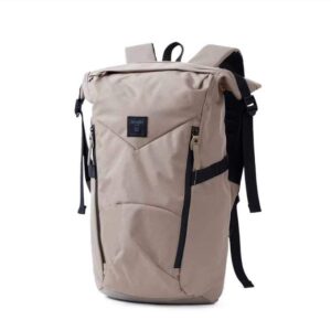 GREEN QUEEN: תיק גב ROLL TOP SOLID בז' 4482