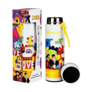 גרין קווין - חנות מתנות: בקבוק תרמי הביטלס Yellow Submarine עם תצוגת טמפרטורה דיגיטלית