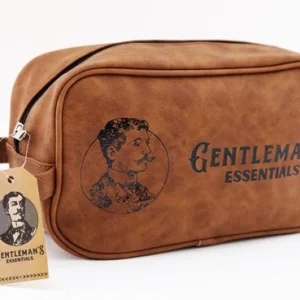 גרין קווין חנות מתנות – תיק רחצה לגבר דמוי עור Gentleman's Essentials