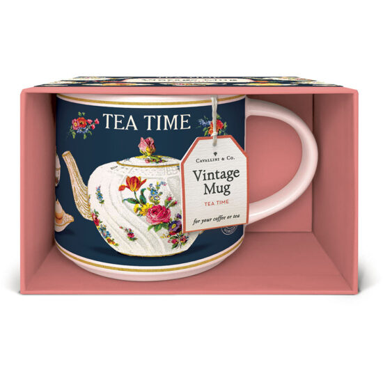 ספל קרמיקה וינטג' Tea Time של Cavallini & Co.