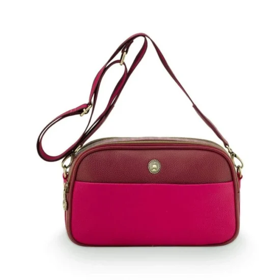 גרין קווין חנות מתנות ועיצוב: תיק Cross Body דגם Frida ורוד-בורדו של PIP Studio, מבט מלפנים