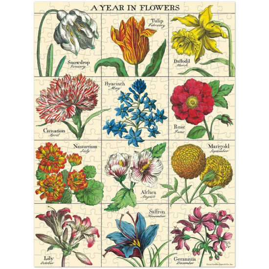 מיני פאזל A Year in Flowers חלקי הפאזל