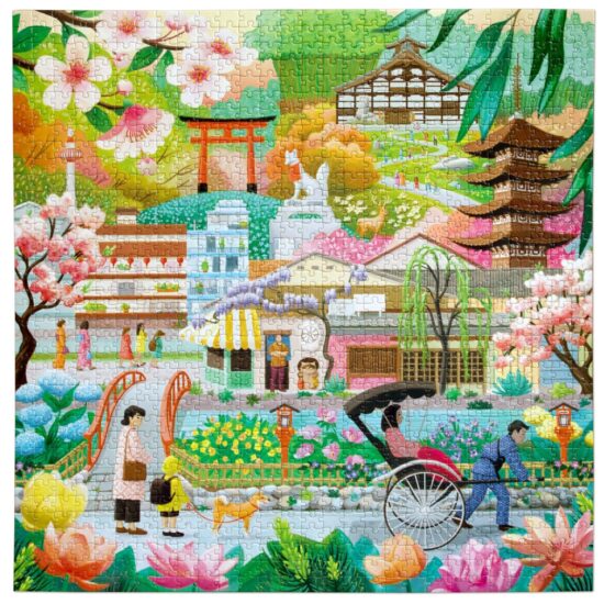 פאזל Seasons in Kyoto תקריב האיור
