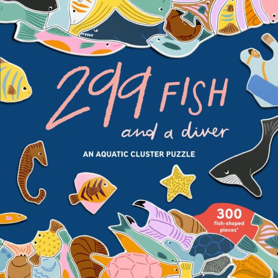 גרין קווין חנות מתנות ועיצוב: פאזל 300 חלקים 299 Fish and a Diver מבית Laurence King - פאזל דגים לילדים