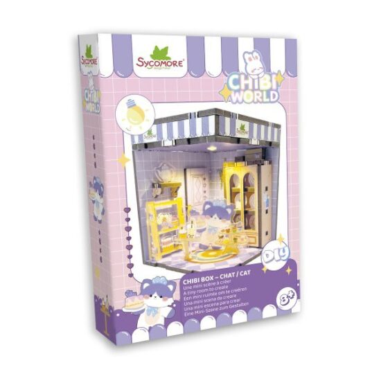 גרין קווין חנות מתנות ועיצוב: אריזת ערכת Chibi Box חתול של Sycomore