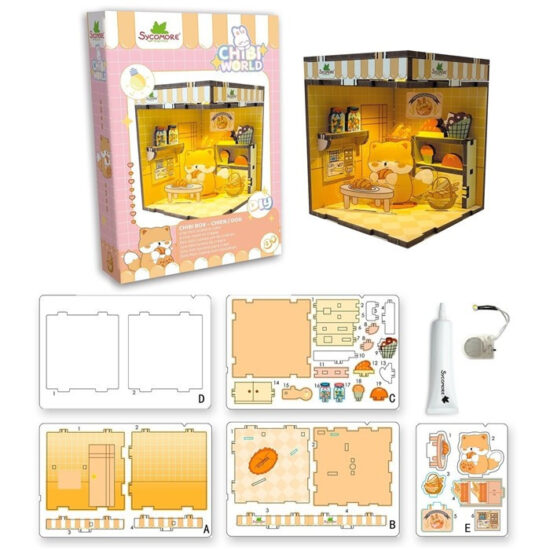 גרין קווין חנות מתנות ועיצוב: אריזת ערכת Chibi Box כלבלב של Sycomore