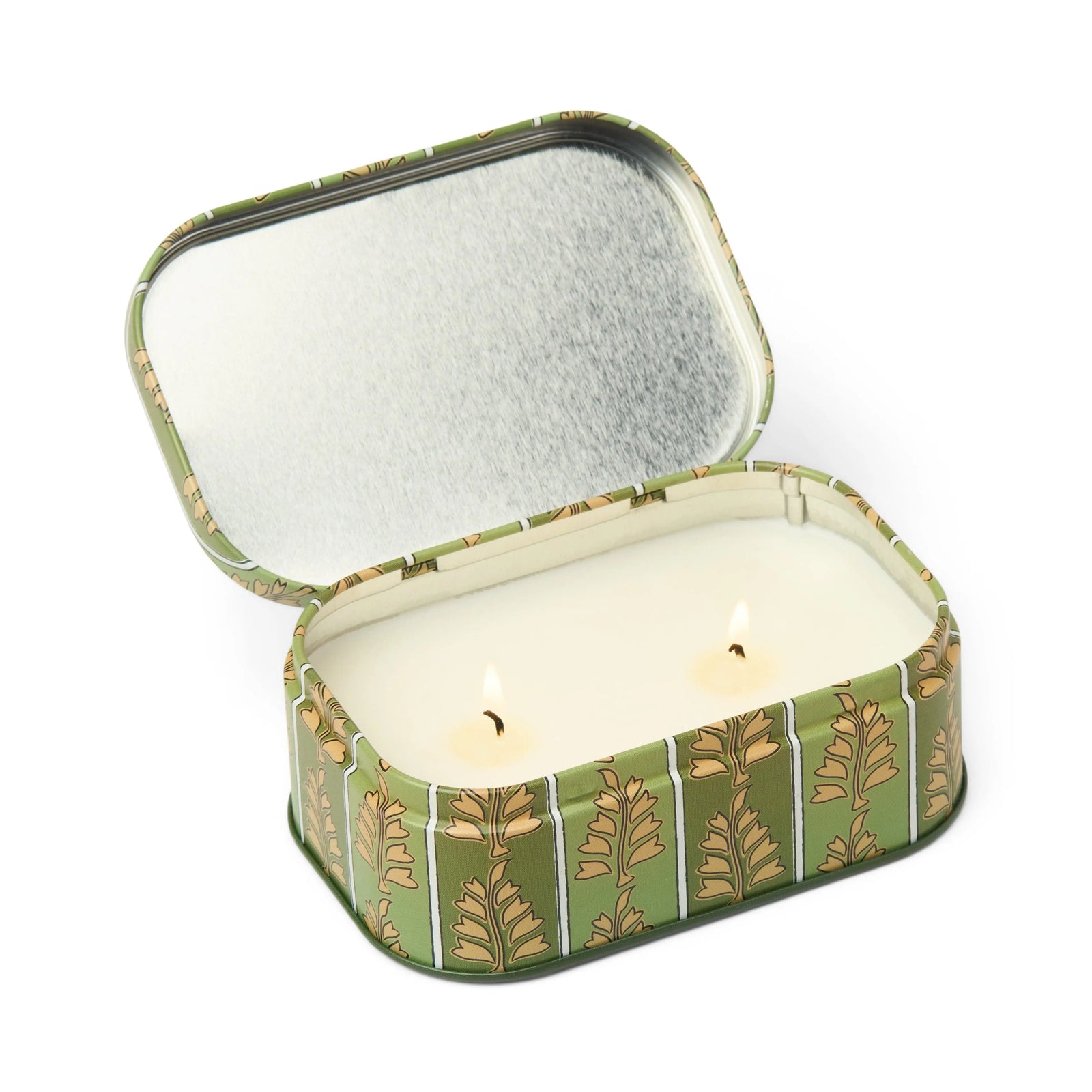 גרין קווין חנות מתנות ועיצוב: נר Paddywax Chérie פתוח עם שתי פתילות ומכסה צירים